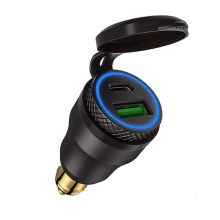 Pitgear Dual Quick Charge 3.0 USB lader, waterbestendig, blauw