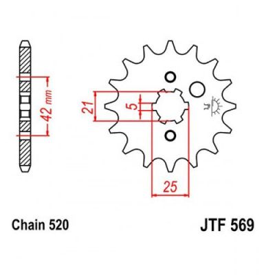 JT Voortandwiel F569-12 - 520 - 12