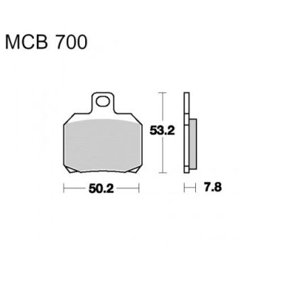 TRW Lucas Remblokken MCB700 - Voor - Organisch - Standaard Allround