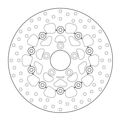 Brembo Remschijf 78B40828 - Achter - Serie Oro Floating Disc