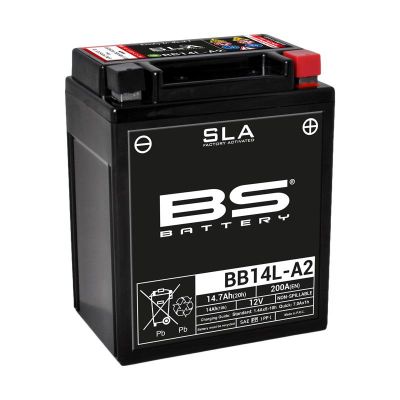 BS Battery YB14L-A2 / BB14L-A2 Accu Onderhoudsvrij